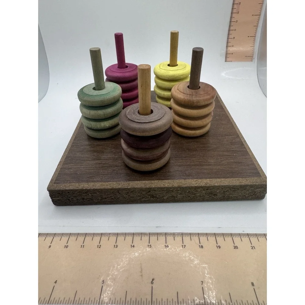 1970s Skor Mor's  Right On Wooden Puzzle Game‎